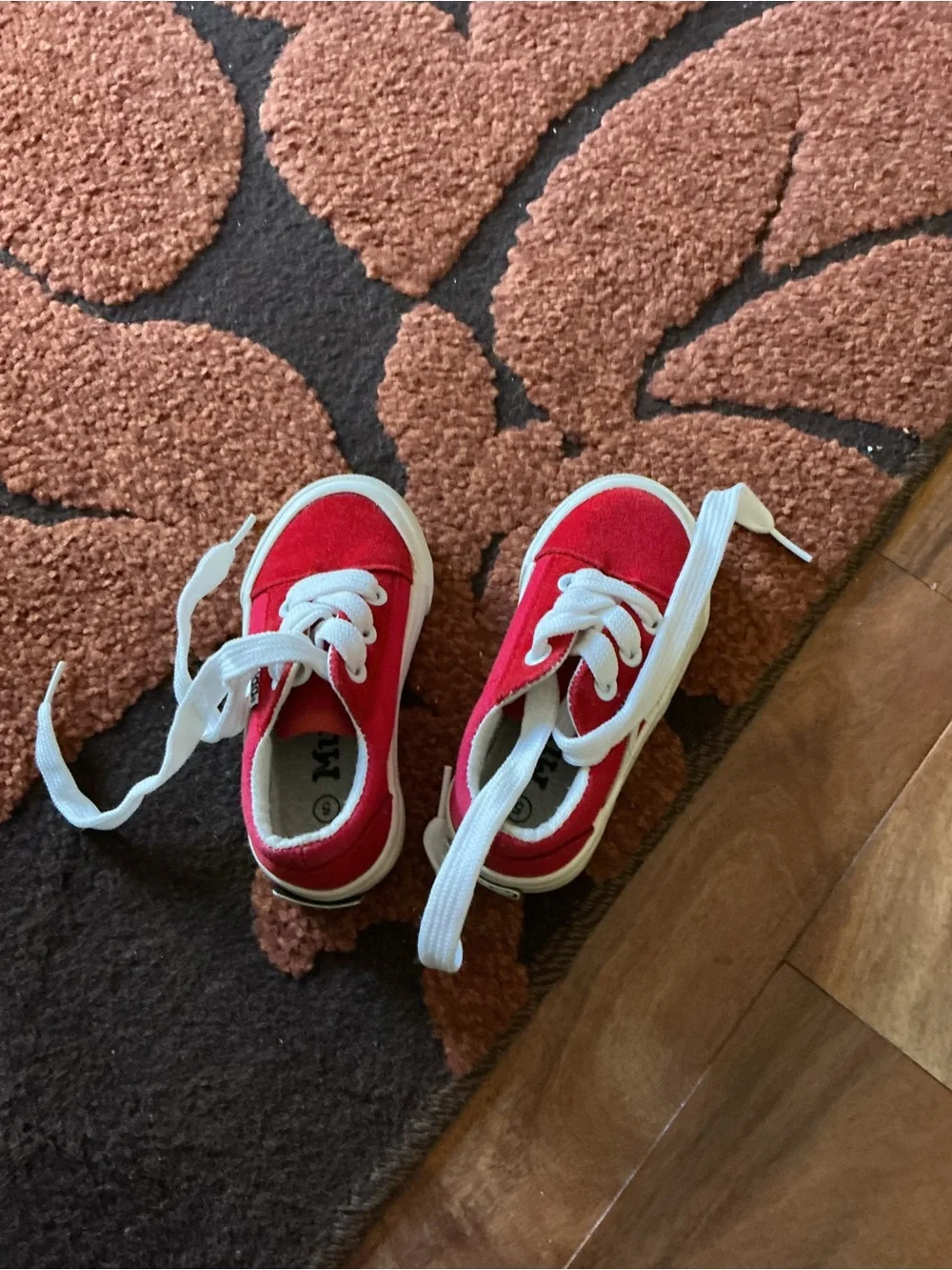 Mudd Kids Bright Red Canvas Sneakers with White Laces
